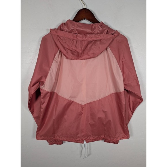 Columbia Jacket Women Medium Colorblock Pink Windbreaker Hooded Full Zip Pockets - Picture 2 of 12
